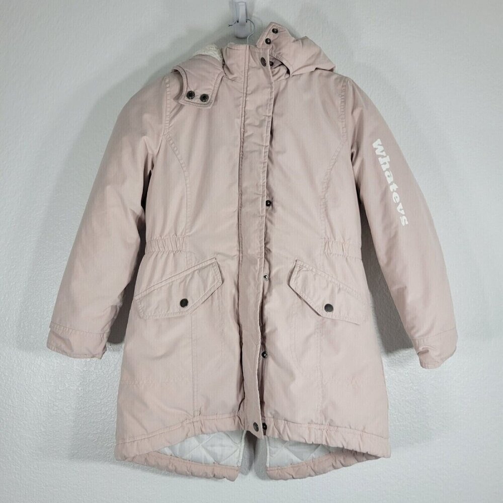 Rothschild Puffer Coat Jacket Girls Large 14 Zip Pink Hoodie Whatevs Rock It